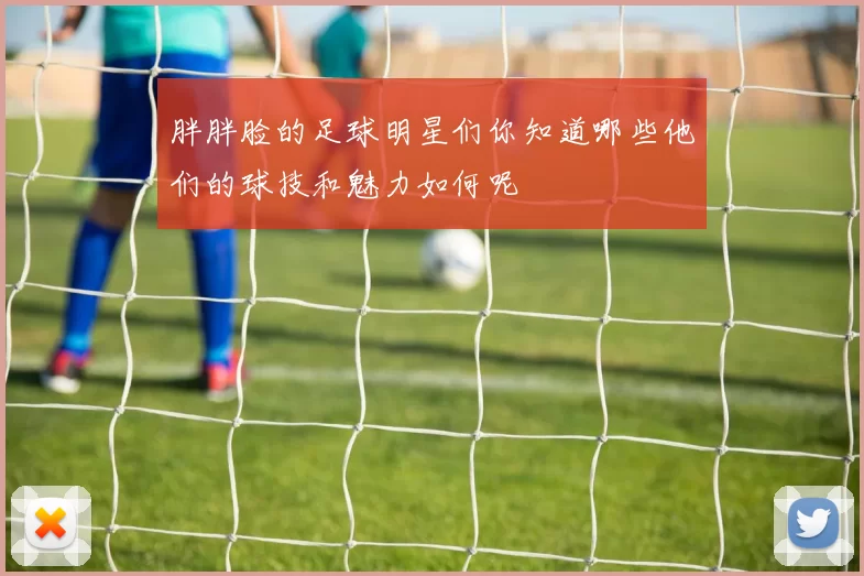 胖胖脸的足球明星们你知道哪些他们的球技和魅力如何呢
